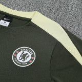 25/26 CHE Army Green Training Shorts Suit