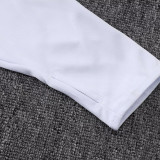 25/26 Man Utd White  Half Pull Tracksuit #B2537 (半拉链)