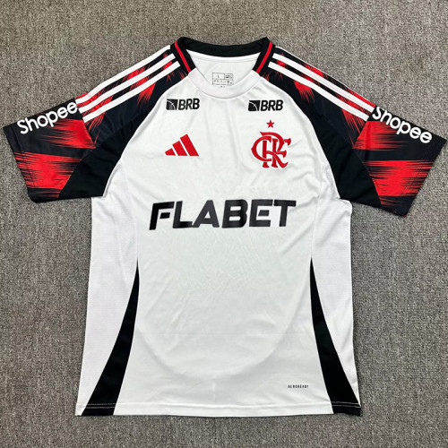 25/26 Flamengo Away  Fans Soccer Jersey(Print all sponsors、全广告）