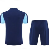 25/26 Man City Royal Blue Training Shorts Suit（天蓝衣边）