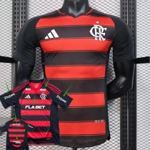 25/26 Flamengo Home  Player Version Soccer Jersey(Print all sponsors、全广告）