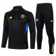 25/26 Man Utd Black  Half Pull Tracksuit #B2538 (半拉链)