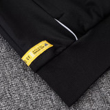 25/26 RMA Black Retro Jacket Tracksuit#A2529(黄袖边）