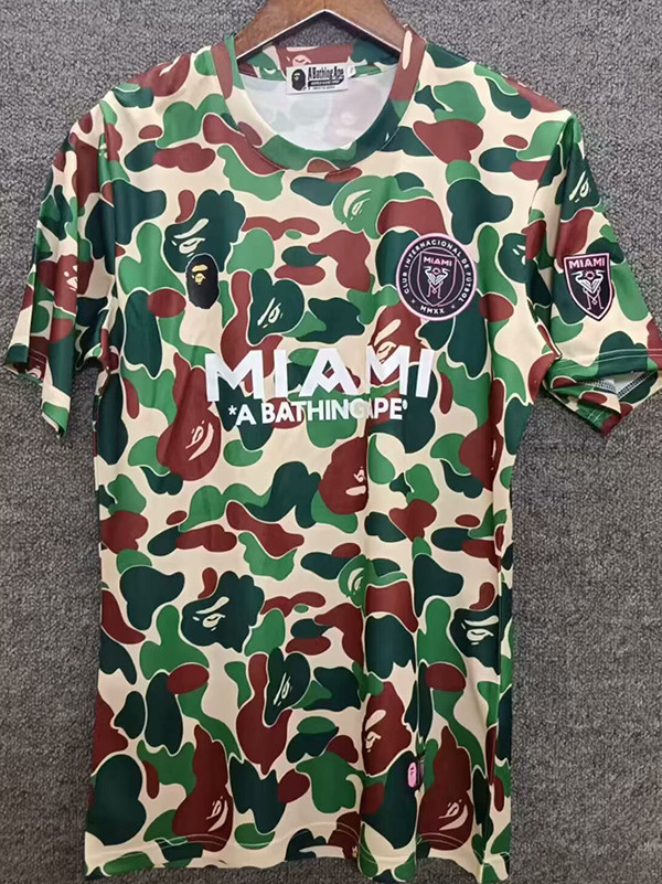 25/26 Inter Miami Bathing Ape  Special Edition Green Fans Soccer Jersey