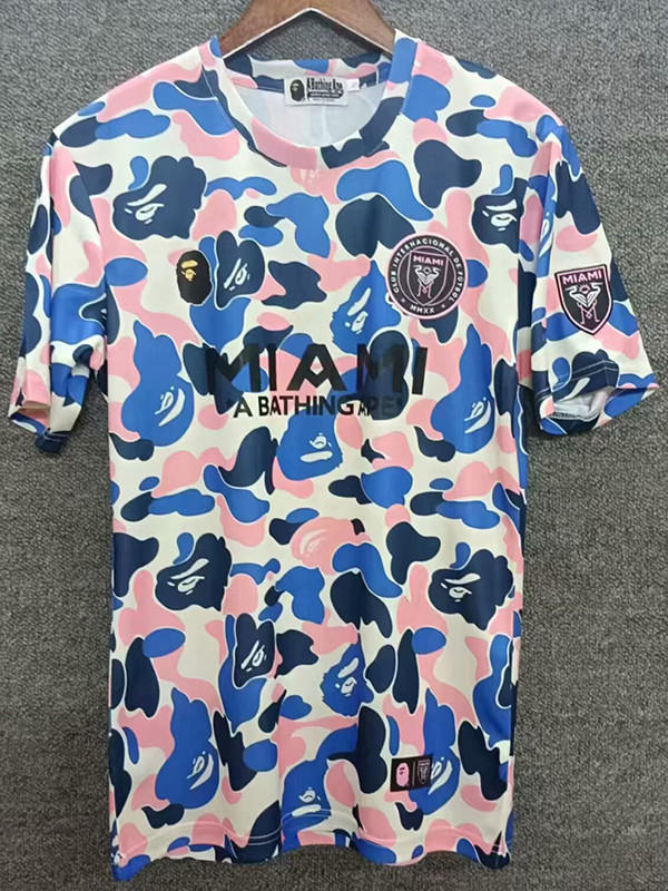 25/26 Inter Miami Bathing Ape  Special Edition Blue &Pink Fans Soccer Jersey