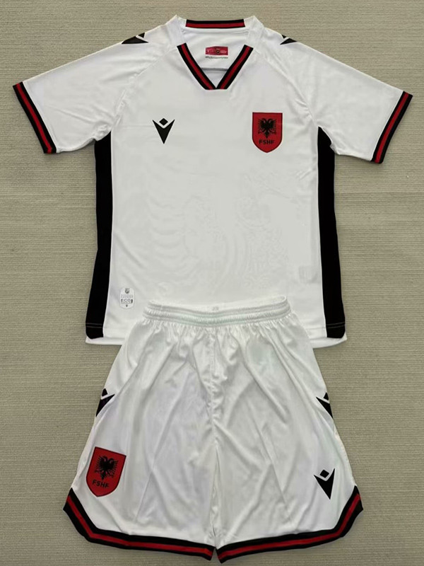 25/26 Albania Away  Kids  Soccer Jersey