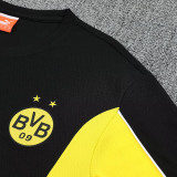 25/26  Dortmund Black Training Short Suit(黄边）
