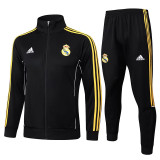 25/26 RMA Black Retro Jacket Tracksuit#A2529(黄袖边）