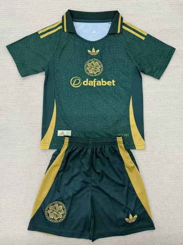 25/26  Celtic Concept  Edition Blackish Green Kids  Soccer Jersey