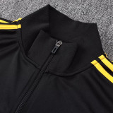 25/26 RMA Black Retro Jacket Tracksuit#A2529(黄袖边）