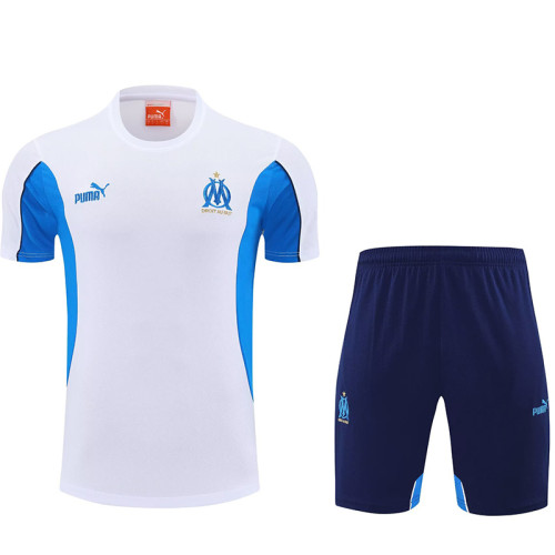 25/26  Marseille White &Blue Training Short Suit(白蓝）