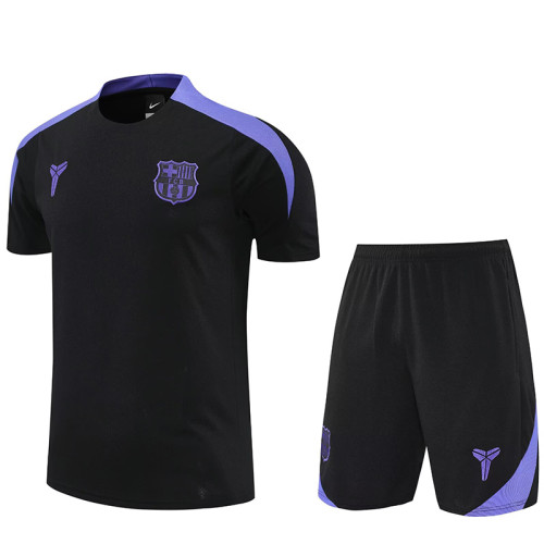 25/26 BAR Black & Purple Training Short Suit (肩膀紫色）