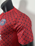 25/26 PSG Red Grid pattern  Player Version Training Shirts
