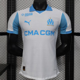 25/26  Marseille White Player Version Soccer Jersey