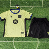 25 /26 BAR Light  Yellow  Special Edition  Kids Soccer Jersey(浅黄黑胸花)