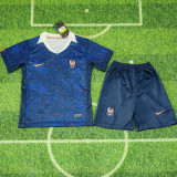 25/26  France  Home Kids Soccer Jersey