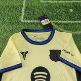 25 /26 BAR Light  Yellow  Special Edition  Kids Soccer Jersey(浅黄黑胸花)