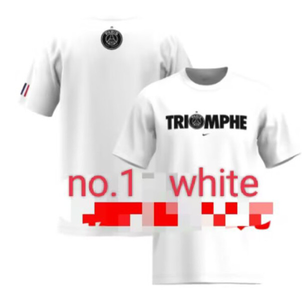 2025 PSG White Champions League pure cotton T-shirt#NO.1(纯棉 、白)