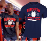 2025 PSG Navy Blue Champions League pure cotton T-shirt#NO.3(纯棉、海军蓝 ）