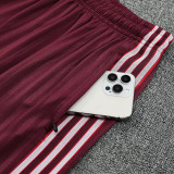 25/26  Bayern Maroon Retro Training Short Suit （直纹）