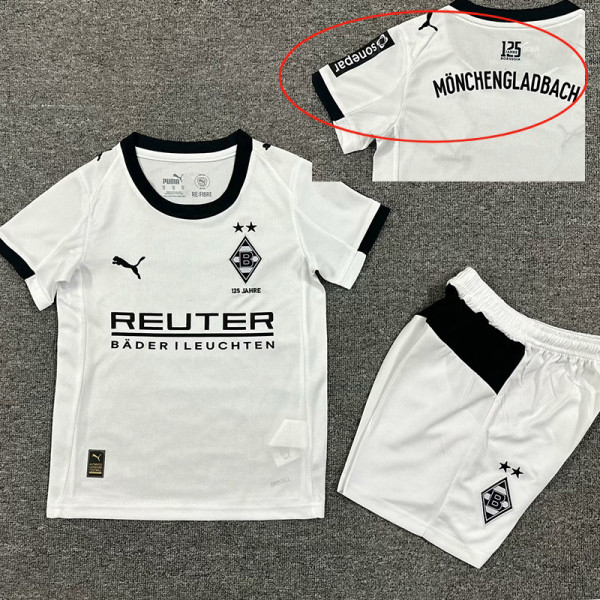 25/26 Monchengladbach Home Kids Soccer Jersey(左袖广告)