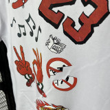 2025 T266 Jordan Fire  Edition  Pure Cotton  White T-shirt