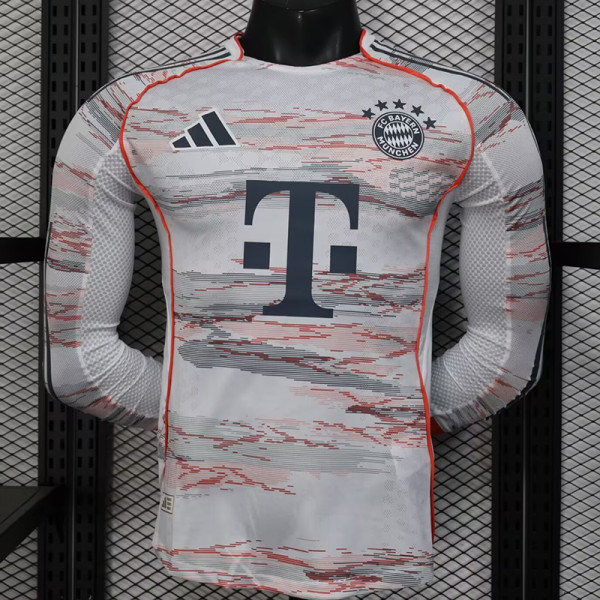 25/26 Bayern Away Player Version Long Sleeve Soccer Jersey(长袖)