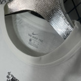 2025 T258  Graffiti NK White  Pure Cotton  Blue T-shirt