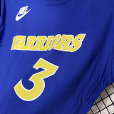 2025 T259 Warriors  PAUL #3 NK Blue  Pure Cotton  Blue T-shirt