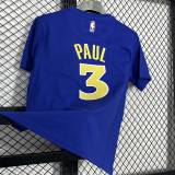 2025 T259 Warriors  PAUL #3 NK Blue  Pure Cotton  Blue T-shirt
