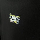 2025 T258  Graffiti NK Black Pure Cotton  Blue T-shirt