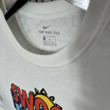 2025 T256  Summer Breeze  White  Pure Cotton  Blue T-shirt