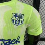 24/25 BAR Third Co branded advertisement  Player Version Soccer Jersey(胸前蓝色字）