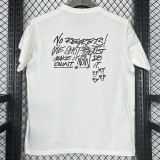 2025 T258  Graffiti NK White  Pure Cotton  Blue T-shirt