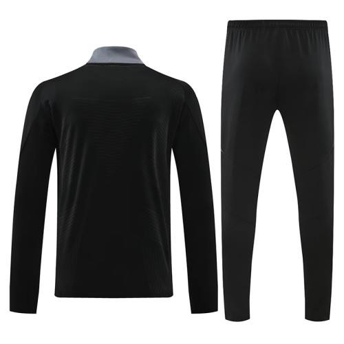 24/25 Inter Miami Black  Kids Half Pull Tracksuit  (童装、半拉链)