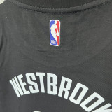 2025 T262 Clippers  WESTBROOK #0 NK Black  Pure Cotton  Blue T-shirt