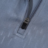 24/25 INT Grey Kids Half Pull Tracksuit  (童装、半拉链、)