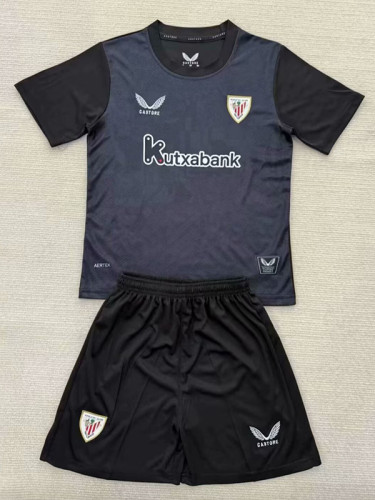 25/26 Bilbao  Goalkeeper Black Kids  Soccer Jersey