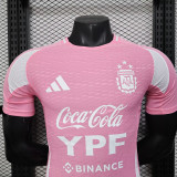 25/26  Argentina Special Edition  Pink  Player Version Soccer Jersey