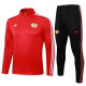 25/26 Man Utd Red  Half Pull Tracksuit #B2511 (半拉链)