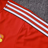 25/26 Man Utd Red  Half Pull Tracksuit #B2511 (半拉链)