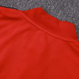 25/26 Man Utd Red  Half Pull Tracksuit #B2511 (半拉链)
