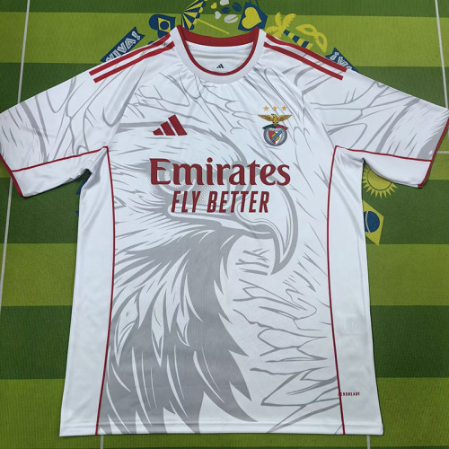 25/26 Benfica Special Edition White  Fans Soccer Jersey