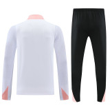 24/25  PSG White  Half Pull  Kids tracksuit (半拉链、童装)