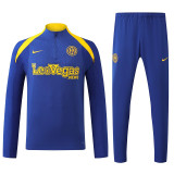 24/25 INT Blue   Half Pull  Kids tracksuit  (童装、半拉链、)