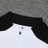24/25 RMA White  Half Pull  Kids tracksuit  (童装白配黑裤、半拉链)