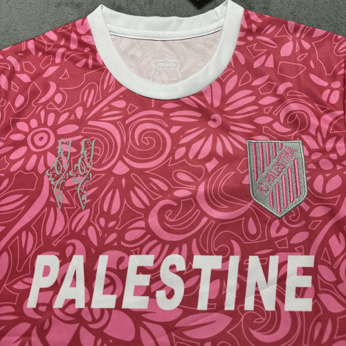 25/26 Palestino Deportivo Pink (English version) Fans Soccer Jersey(英文版）
