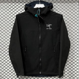 2025  RK906 ARCTERYX Black Thickened Assault  Hooded Windbreaker (加厚冲锋衣）