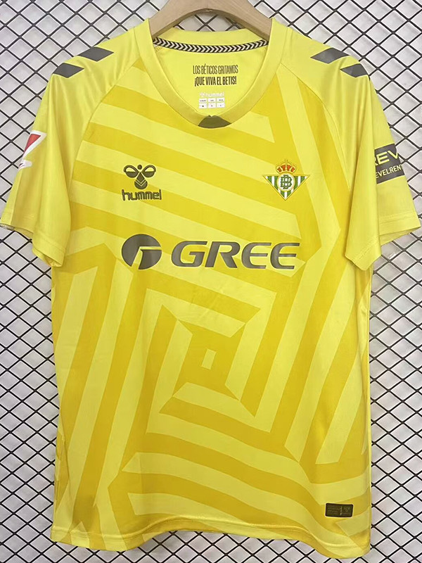 25/26 Real Betis Goalkeeper Yellow Fans  Soccer Jersey