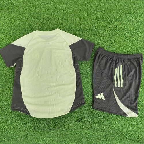 25/26 RMA  Light Green  Player Version Kids  Soccer Jersey